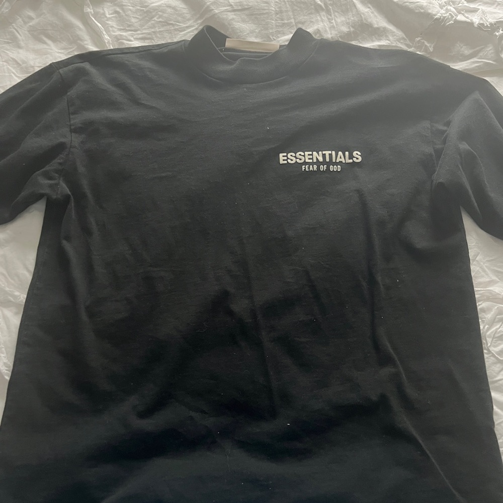 Fear of God Essentials Black Cotton Long Sleeve T-Shirt